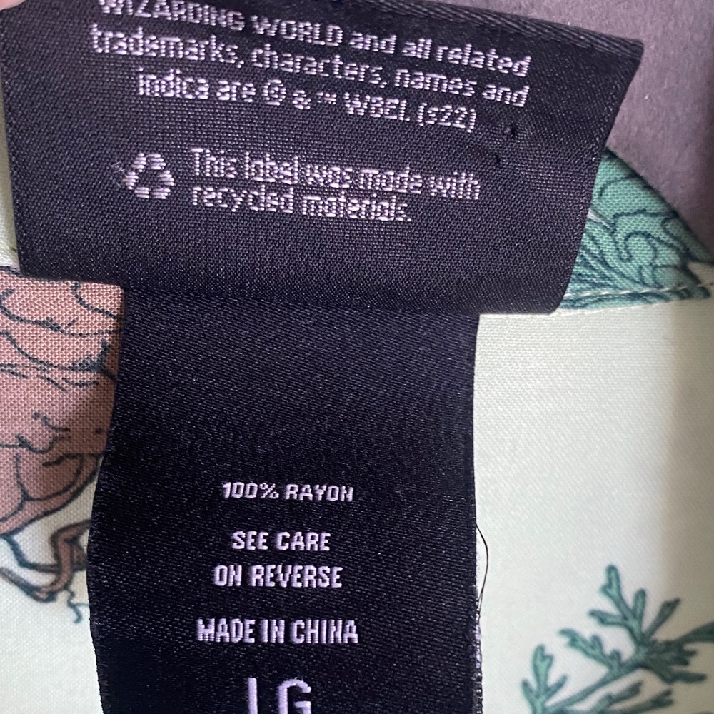 Warner Bros. Harry Potter Green Botanical Shirt - Picture 3 of 7